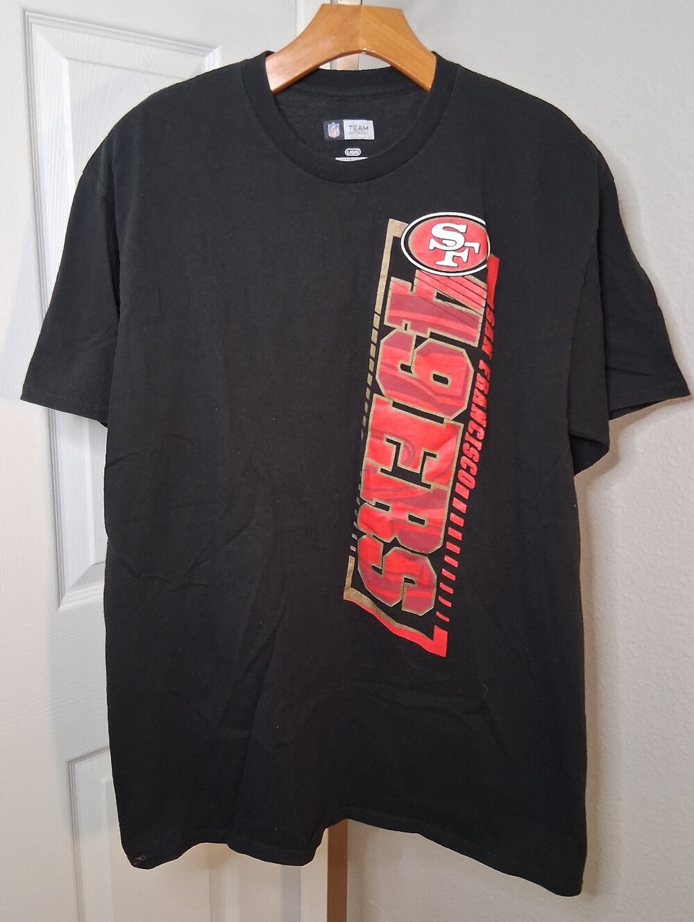 NFL 49ers T Shirt Black Large